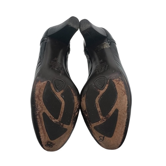 Attilio Giusti Leombruni Black Patent Leather Heels Size 37 Women’s - Picture 8 of 10